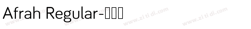 Afrah Regular字体转换